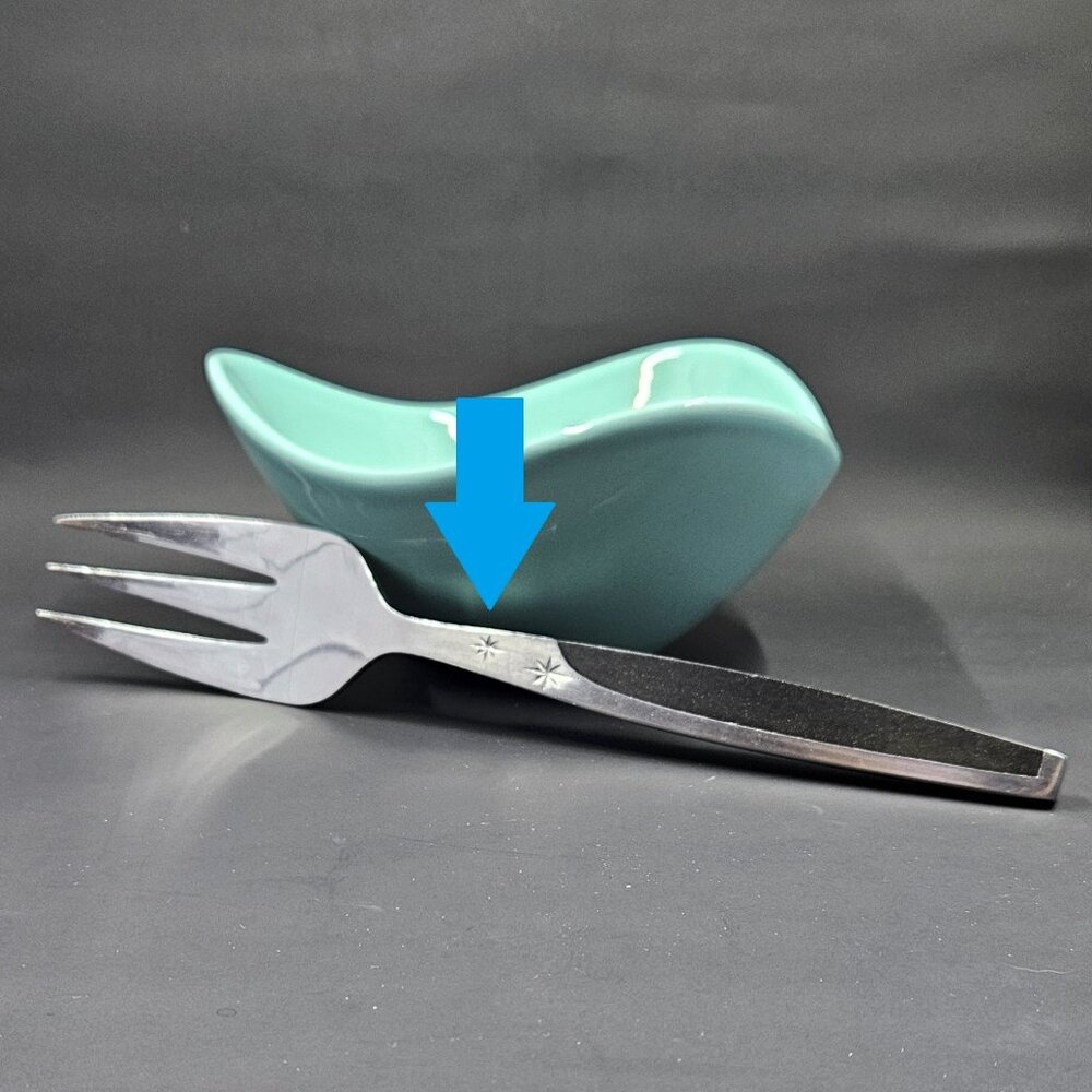 MCM Ebony Elegance MAR-CREST Atomic Starburst Cold Meat Fork Stainless Japan